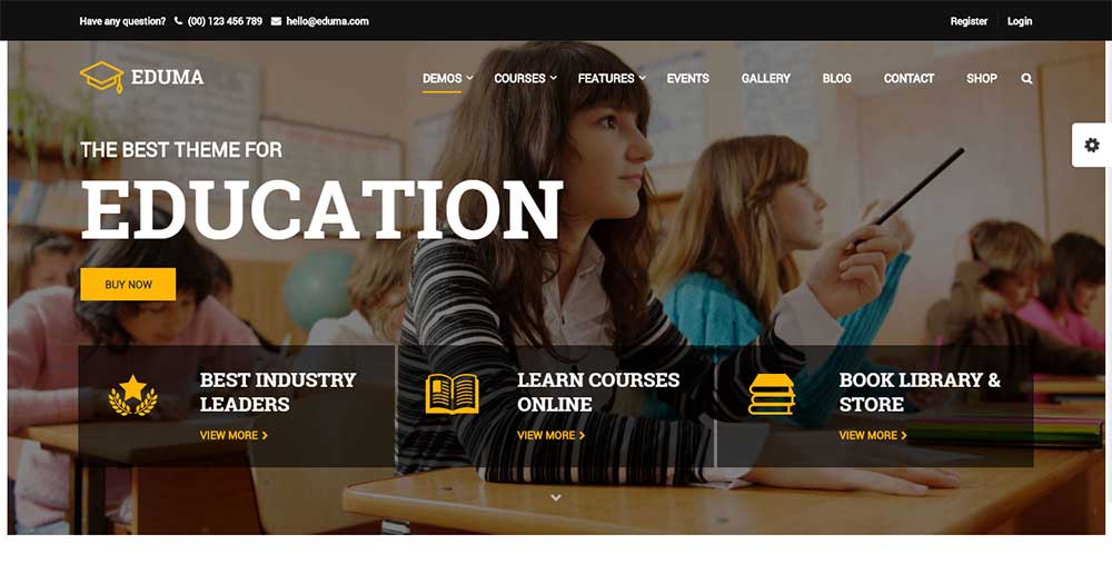 Mẫu website trường học Education