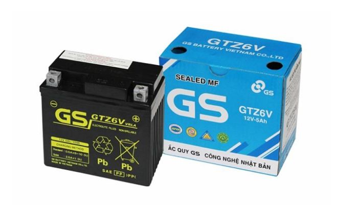 Sản phẩm ắc quy GS GTZ6V có độ bền cao