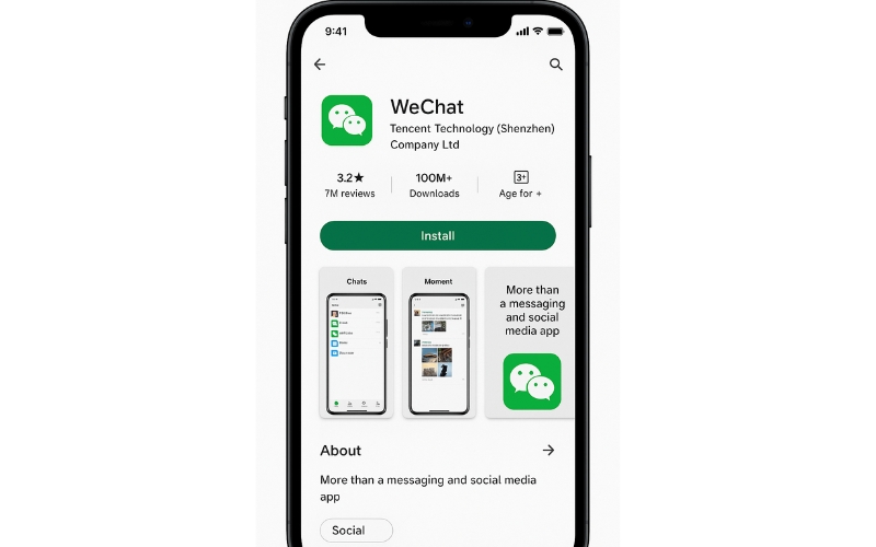 tải ứng dụng wechat