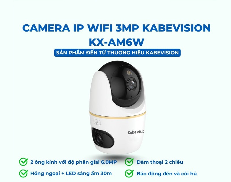 Camera IP WiFi 3MP Kabevision KX-AM6W