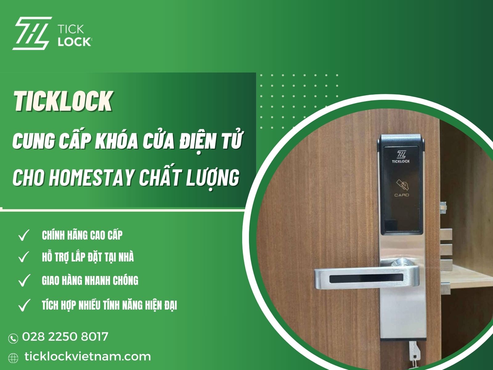 TICKLOCK Việt Nam - Đơn vị cung cấp khóa cửa điện tử cho homestay chất lượng