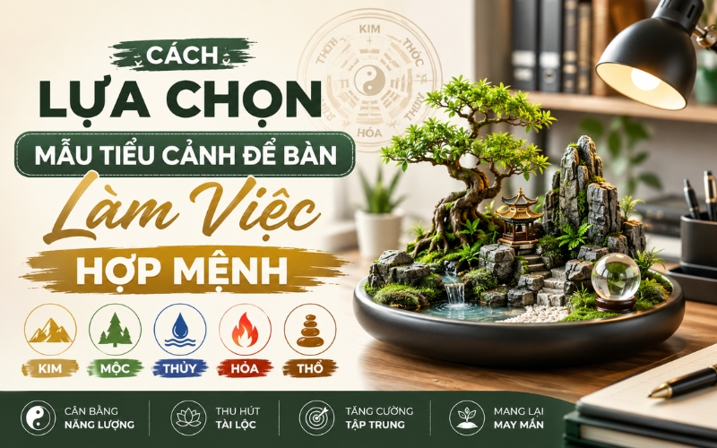 tiểu cảnh để bàn làm việc